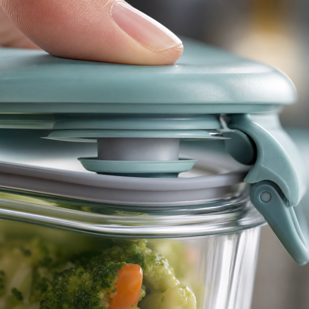 FreshVault vacuum seal lid close-up detail